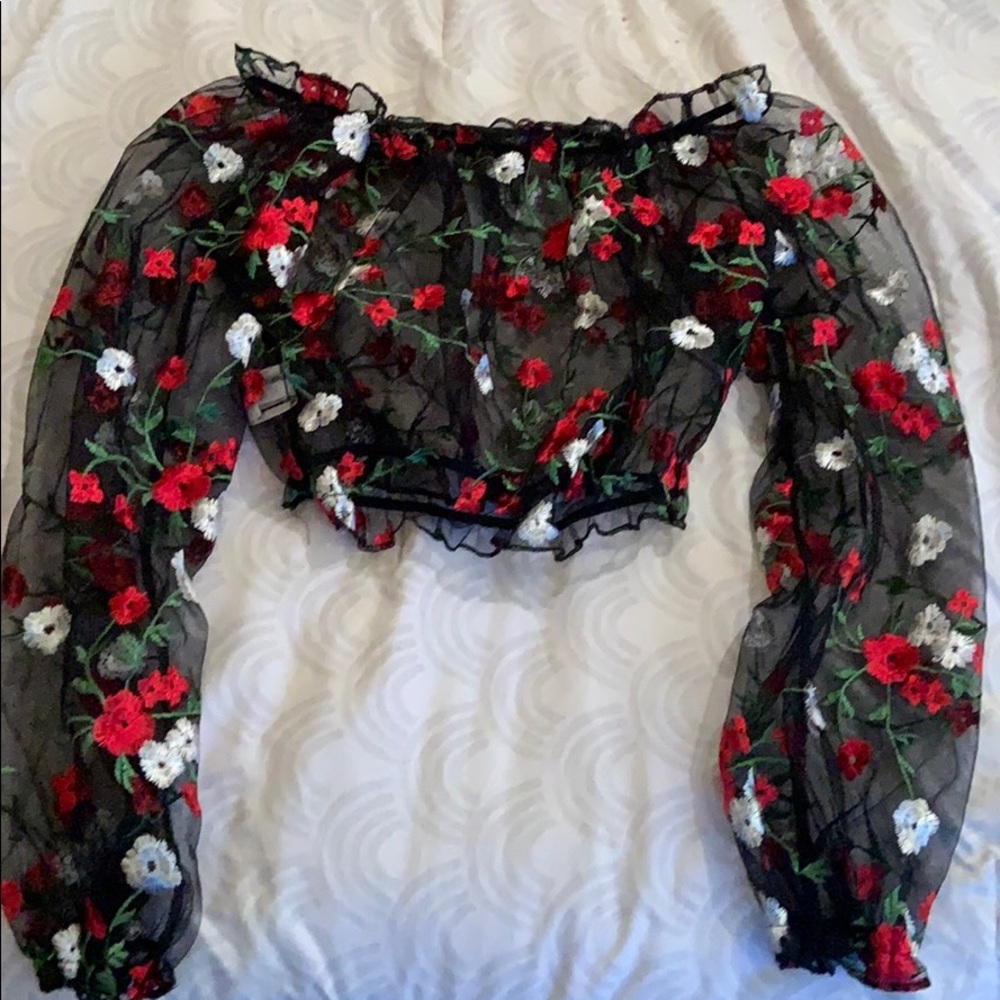 Sheer crop top